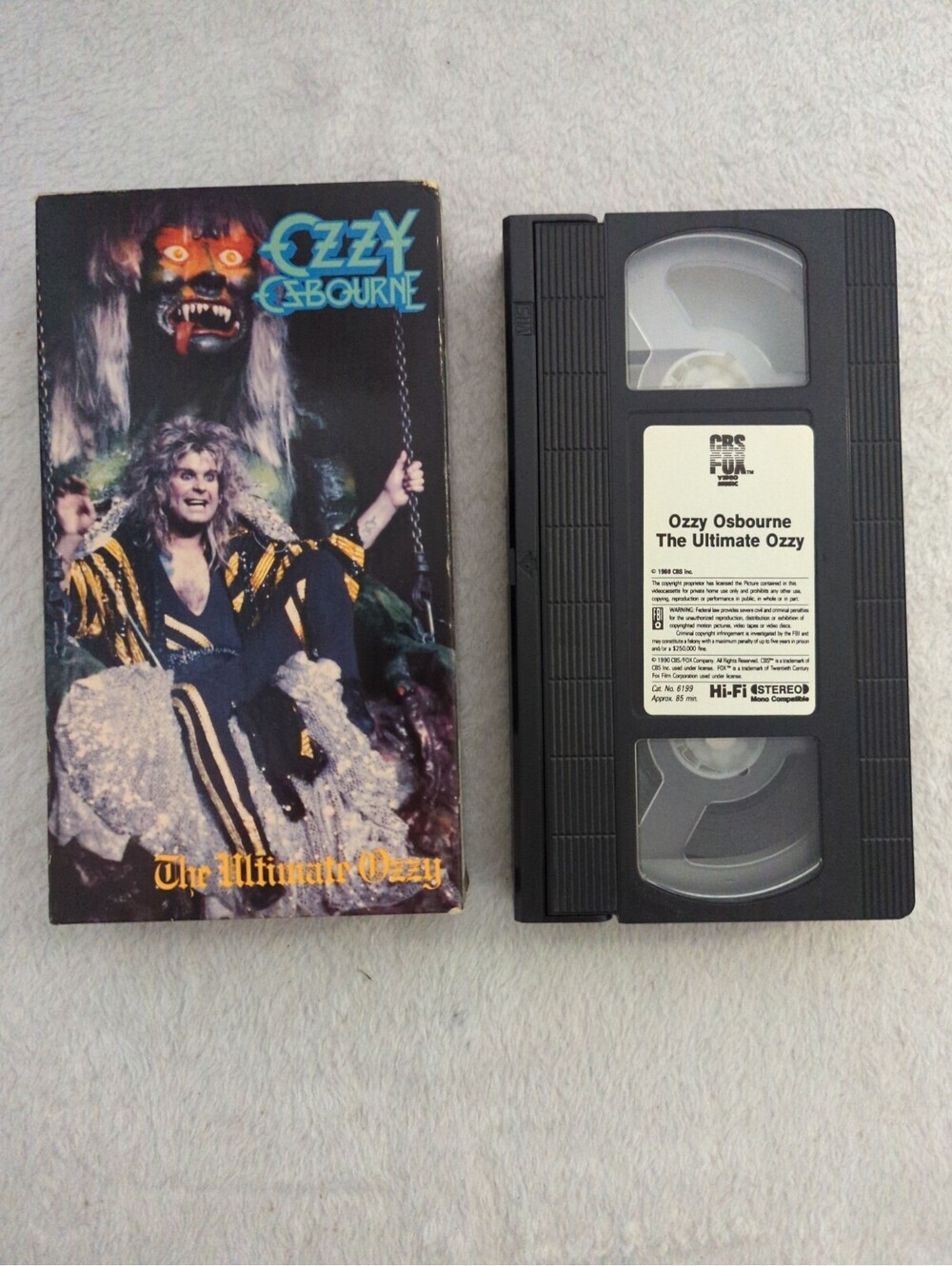Ozzy Osbourne The Ultimate Ozzy VHS Tape CBS / FOX 1986 First Release